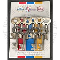 Duel Security FB11 Fire Brigade Genuine Large Silver Padlock Key Pack of 10