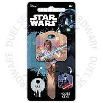 Star Wars Luke Skywalker Painted Licensed Universal 6-Pin Cylinder Key Blank