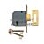 Union 2177 77.5mm 3 Lever Mortise Deadlock Polished Brass