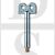 BANHAM R102 - W106 WINDOW LOCK KEY