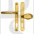 Fab & Fix DLMHANLPHG Balmoral Range UPVC Lever/Moveable Pad 92/62mm Handles Hardex Gold