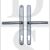 Fab & Fix YHF7LLHG Blenheim Range UPVC Lever/Lever 92mm Centres Handles Bright Chrome