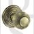 Old English OE50RMKAB Ripon Solid Brass Reeded Mortise Knob On Concealed Fix Round Rose Antique Brass