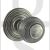 Old English OE50RMKDS Ripon Solid Brass Reeded Mortise Knob On Concealed Fix Round Rose Distressed Silver