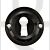 Old English OERKEBN Open Mortise Keyhole Solid Brass Face Fix Round Escutcheon Black Nickel