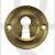 Old English OERKESB Open Mortise Keyhole Solid Brass Face Fix Round Escutcheon Satin Brass