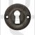 Old English OERKEUB Open Mortise Keyhole Solid Brass Face Fix Round Escutcheon Urban Bronze