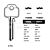 TCB587 Cylinder Key Blanks (10)