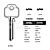 TCB588 Cylinder Key Blanks (10)