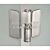 Access Hardware T113SM Left Handed Glass Patch Fitting Hinge (Pair) SSS