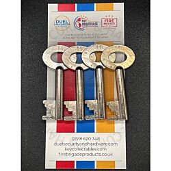 Duel Security FB11 Fire Brigade Genuine Large Silver Padlock Key Pack of 4