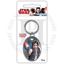 Star Wars Han Solo-Chewbacca Painted Licensed Keyring-Keychain