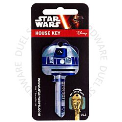 Star Wars R2-D2 - C3P0 Licensed Universal 6-Pin Cylinder Key Blank