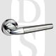 Atlantic M191SNCP Mediterranean Toulon Lever Handle on Round Rose Satin Nickel-Polished Chrome