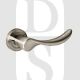 Atlantic Mediterranean M27SN Malaga Handle Square Edge Lever on Round Rose Satin Nickel