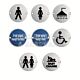 Eurospec SEX1011BSS Grade 304 Commercial Circular Male Toilet Symbol Sign Bright Stainless Steel