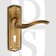 Old English OE178KMAB Warwick UK Mortise Key Lever On Backplate Matt Antique Brass