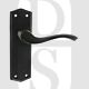 Old English OE178LMB Warwick Latch Lever Door Handle On Backplate Matt Black