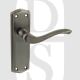 Old English OE178WCMBN Warwick WC Bathroom Lever Handle On Backplate Matt Gun Metal Internal