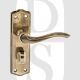 Old English OE178WCAB Warwick WC Bathroom Lever Handle On Backplate Antique Brass Internal