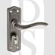 Old English OE178WCDS Warwick WC Bathroom Lever Handle On Backplate Distressed Silver Internal