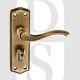 Old English OE178WCMAB Warwick WC Bathroom Lever Handle On Backplate Matt Antique Brass Internal