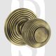 Old English OE50RMKMAB Ripon Solid Brass Reeded Mortise Knob On Concealed Fix Round Rose Matt Antique Brass