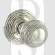 Old English OE50RMKPN Ripon Solid Brass Reeded Mortise Knob On Concealed Fix Round Rose Polished Nickel