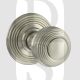 Old English OE50RMKSN Ripon Solid Brass Reeded Mortise Knob On Concealed Fix Round Rose Satin Nickel