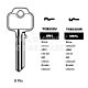 TCB232U Cylinder Key Blanks (10)