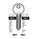 Abus Copy Orion ABS12 Cylinder Key Blanks Silca AB10 JMA ABU-2D Errebi AU7 Pack of 10