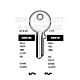 Abus Copy Orion ABS18L Cylinder Key Blanks Silca AB2R JMA CI-4IP Errebi AU4PS Pack of 10