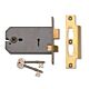 Union 2077 124mm 3 Lever Horizontal Mortise Sashlock Satin Chrome