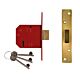 Union 2134E 67mm 5 Lever British Standard Mortise Deadlock Polished Brass