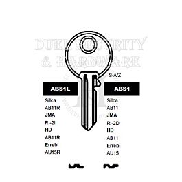 Abus Copy ABS1 or ABS1L Cylinder Key Blanks